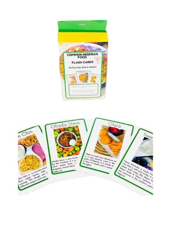 Common Nigerian Food Flash Cards: Perfect for Kids and Adults