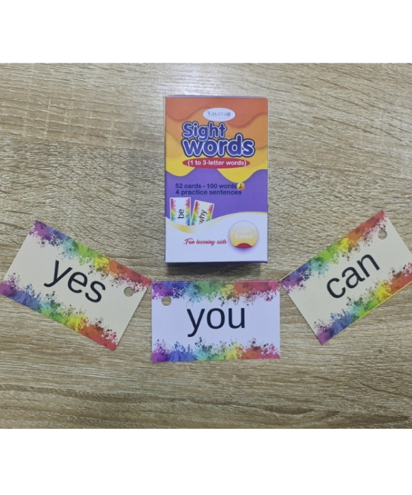 Yavera 1 to 3 letter sightwords flashcards