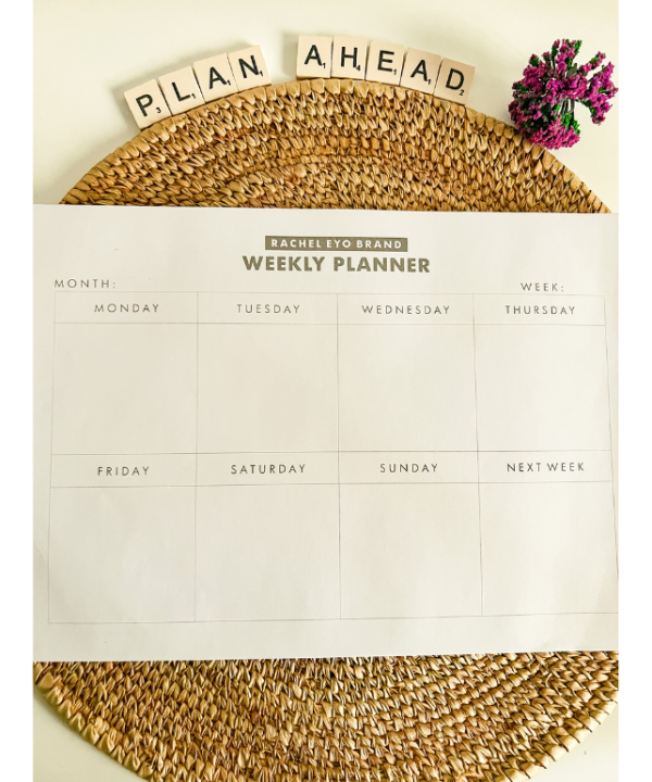 Rachel Eyo Weekly Planner