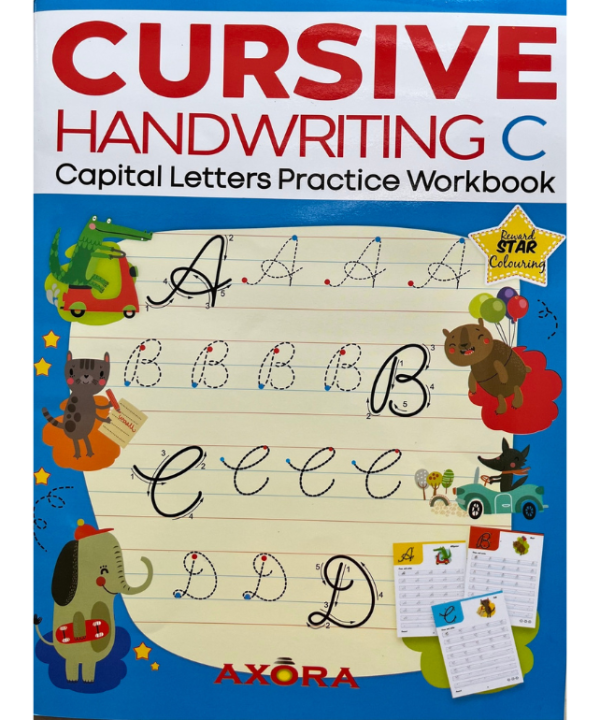 Cursive Handwriting C: Capital Letters Practice Workbook
