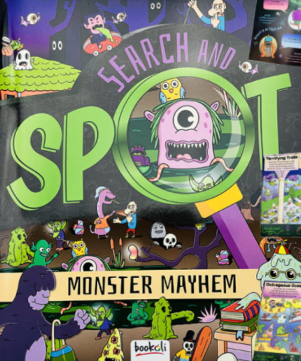 Monster Mayhem Search And Spot Activity Book by Bookoli
