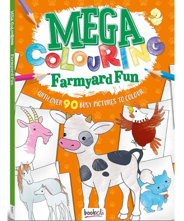 Farmyard Fun (Mega Colouring) by Bookoli